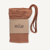 【mile】tights with braces - cinnamon