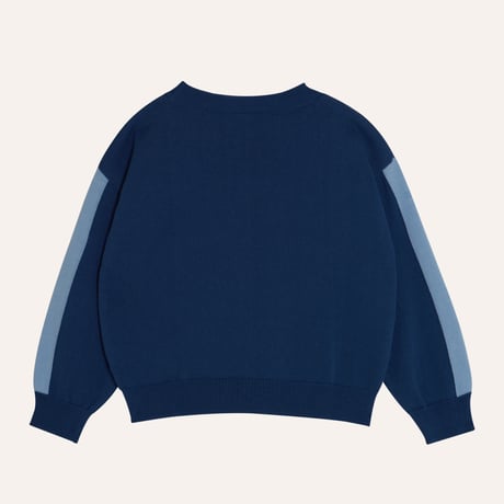 【the campamento】BLUE COLOR BLOCK KIDS SWEATER