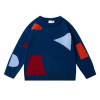 【knit planet】SHAPE KNIT - NAVY