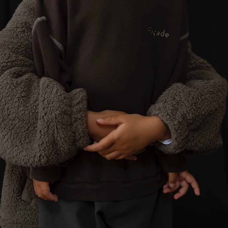 ラスト1【Façade】Teddy Zip sweater - STONE | Oggi.