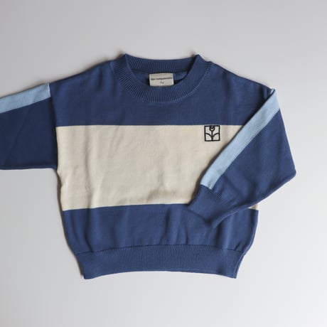 【the campamento】BLUE COLOR BLOCK KIDS SWEATER
