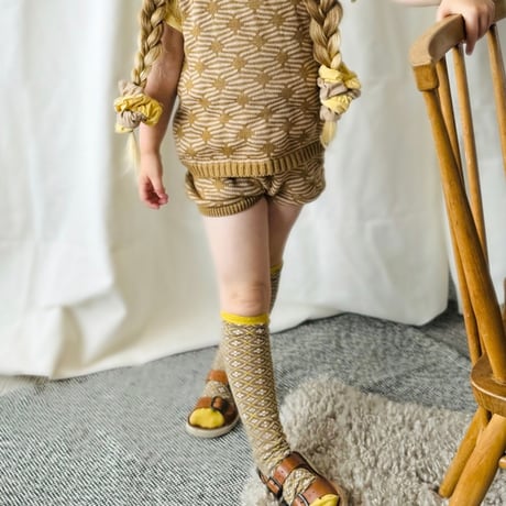 【MABLI】PETAL LONG SOCKS - PORTOBELLO