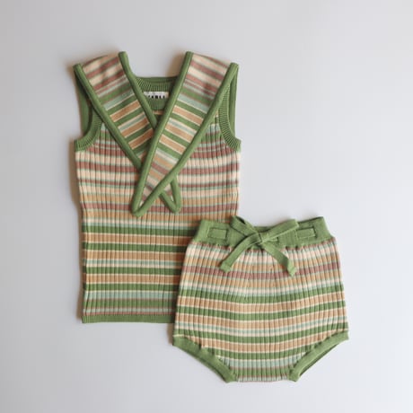 【MABLI】SOLVA VEST - MEADOW STRIPE