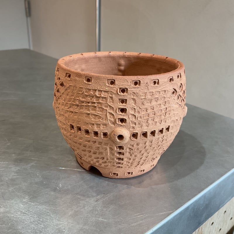 縄文鉢 「素焼き」 2.5号 -2 | PLANTISTIC!