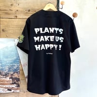 Baseball shirt 「PLANTS MAKE US HAPPY!」BLK