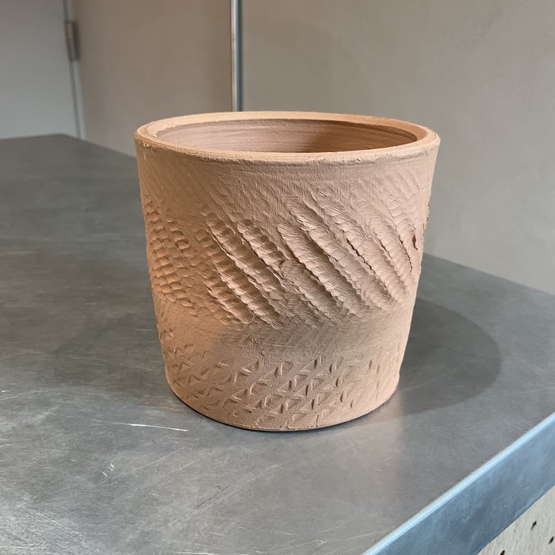 縄文鉢 「素焼き」シリンダー型 2.5~3号-1 | PLANTISTIC!