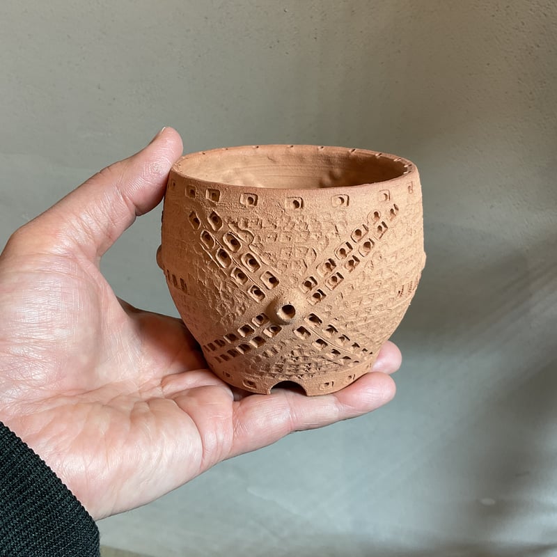 縄文鉢 「素焼き」 2.5号 -2 | PLANTISTIC!