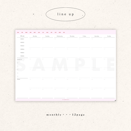 [ weekly vertical ] schedule vol.05 - pink × red -