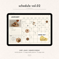 [ weekly block ] schedule vol.02 - ivory × black -