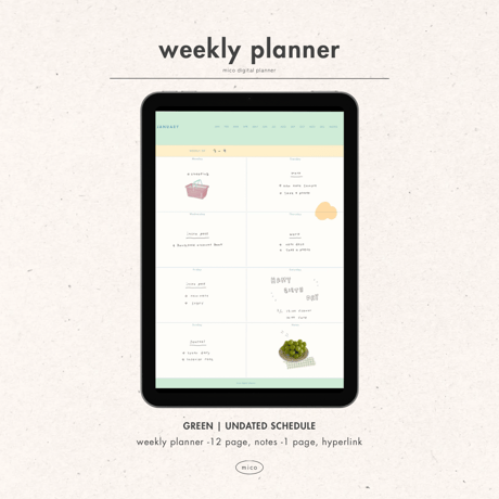 weekly planner block