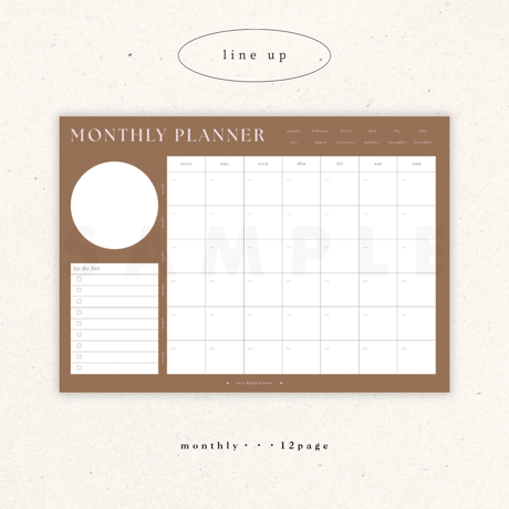 [ weekly grid ] schedule vol.04 - brown × pink -