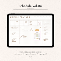 [ weekly grid ] schedule vol.04 - ivory × brown -