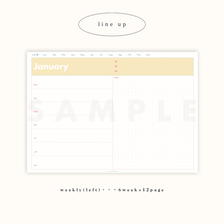 [ weekly left ] schedule vol.06 - yellow × pink -