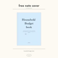 ［ note cover ］Household Budget book white blue