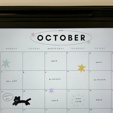 ［ free  sticker ］October
