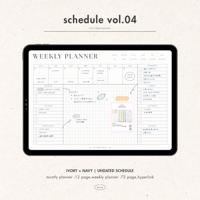 [ weekly grid ] schedule vol.04 - ivory × navy -