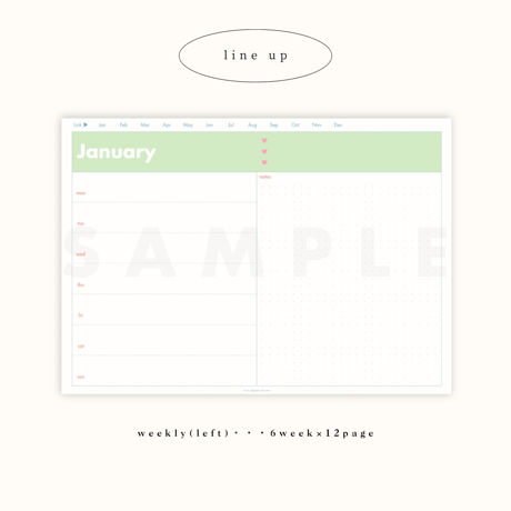 [ weekly left ] schedule vol.06 - green × pink -