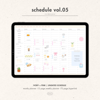[ weekly vertical ] schedule vol.05 - ivory × pink -