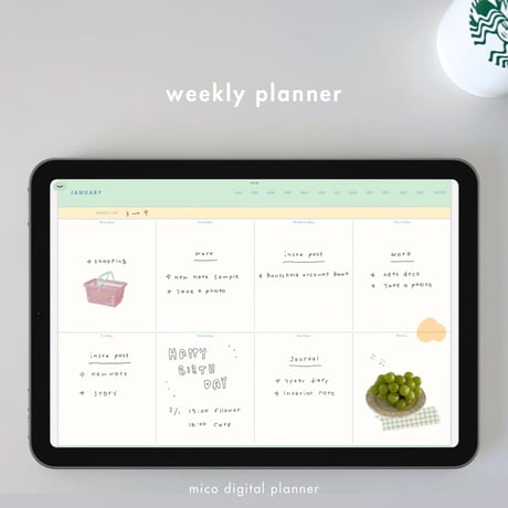 weekly planner block