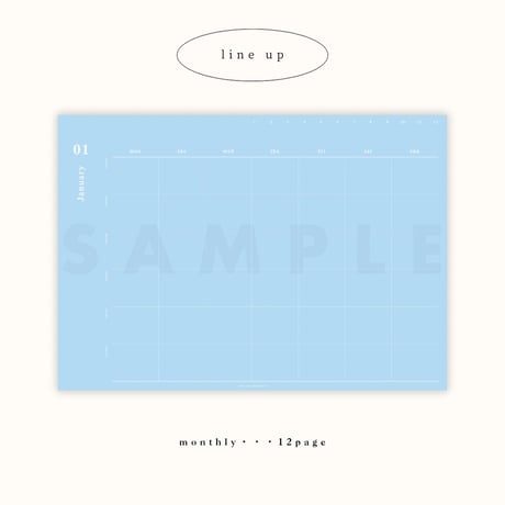 [ weekly block ] schedule vol.03 - sky blue × White -