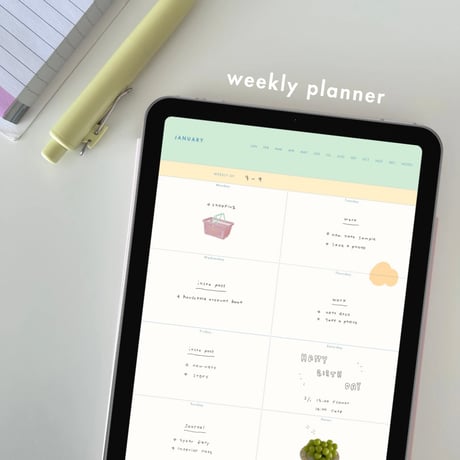weekly planner block