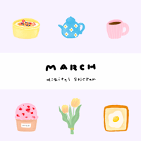 ［ free  sticker ］March