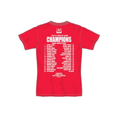 2025/26 SOMPO WEリーグ　優勝記念Tシャツ(選手着用モデル)