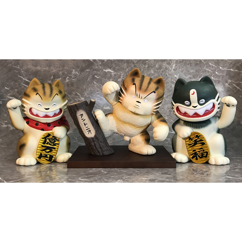 じゃりン子チエ フィギュア 器━ホルダー４個セット じゃりン子チエ」シリーズ 招き猫・小鉄 | FEWTURE SHOP （株式会社