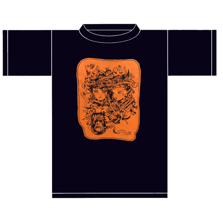 寺田克也 フランケン少女ズ ネイビーTシャツ | FEWTURE SHOP （株式