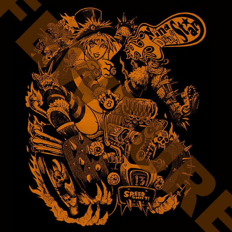 ナツ様 韮沢靖「PHANTOM CORE」ニナ・ドロノ/ドラッグスター Tシャツ