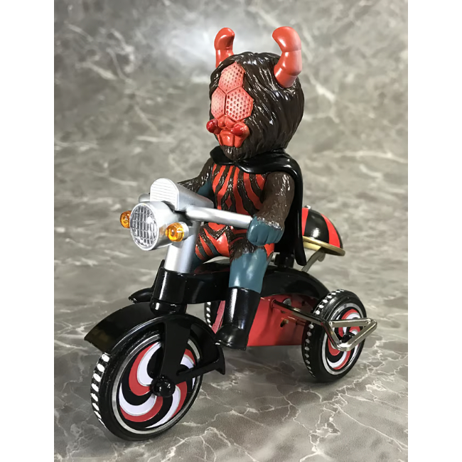ＥＸ３輪車仮面ライダー（蜘蛛男） 仮面ライダー旧1号、旧2号、蜘蛛男、ショッカー戦闘員が、ソフビ