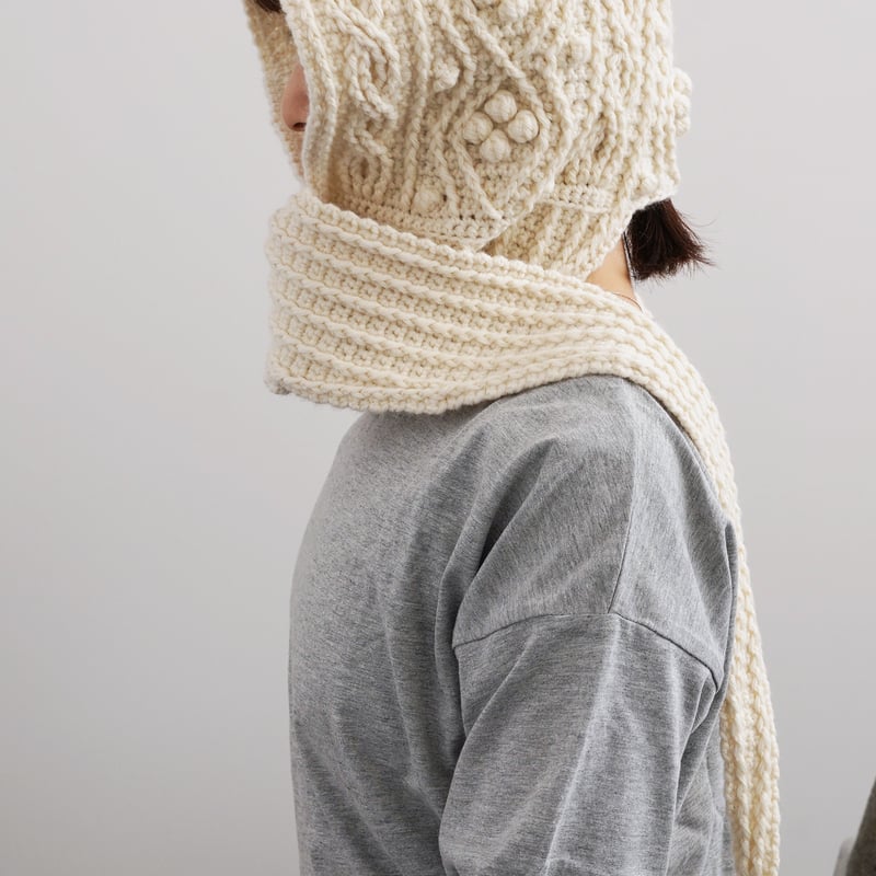 DARUMA ケーブルクロッシェフーディー（マフラータイプ）キット