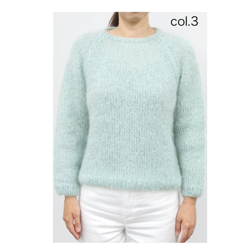 ウールモヘヤで編むシンプルラグランスリーブプル キット | ニット