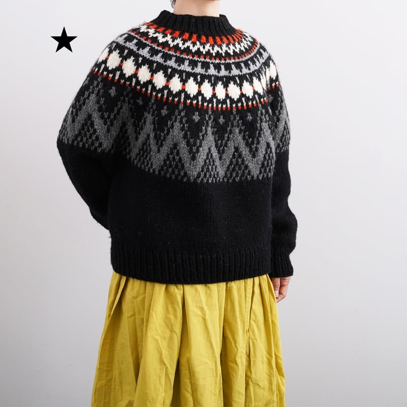 【未使用級】soeur7 スール ヤマダヤ ラビットファー ウールニット 新品タグ付☆ヤマダヤ soeur7ニット ダークグレー定価¥15,400