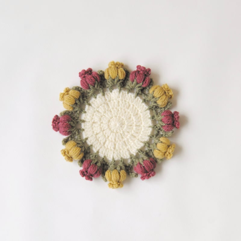 お花のブーケコースターキット | ニットショップまつや