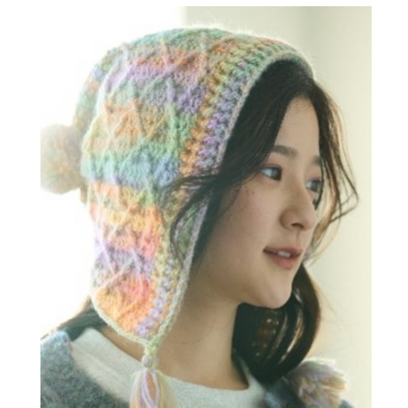 ボンネット風のかぎ針帽子 | ニットショップまつや