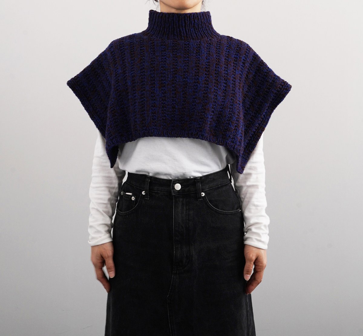 DARUMA ハイネックケープ | ニットショップまつや