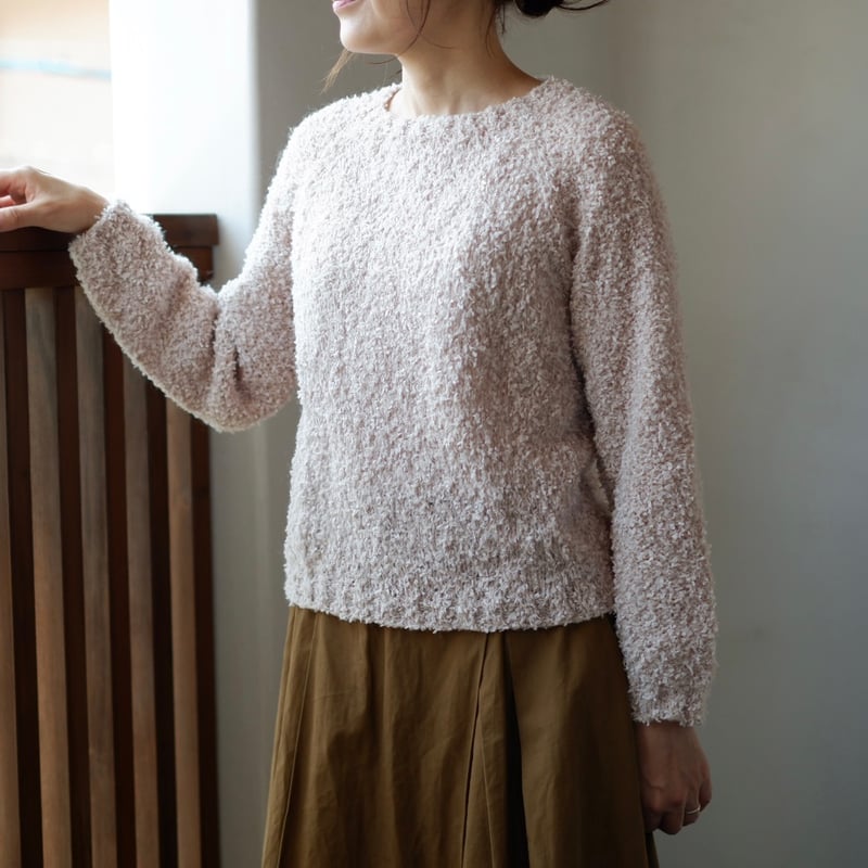 ラグランスリーブセーター DARUMA トップダウンのラグランスリーブセーター キット | ニット