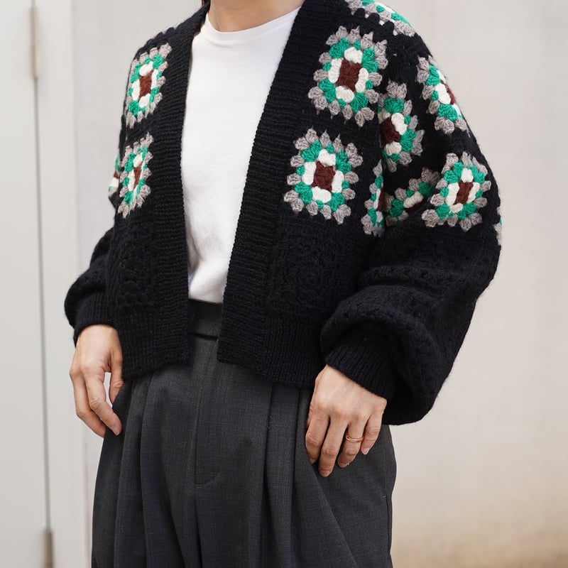 DARUMA クロッシェモチーフのカーディガン キット | ニットショップまつや