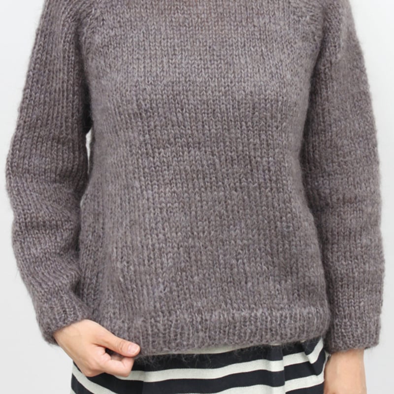 ウールモヘヤで編むシンプルラグランスリーブプル キット | ニット