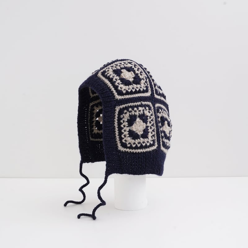 DARUMA クロッシェモチーフフーディーキャップ | ニットショップまつや