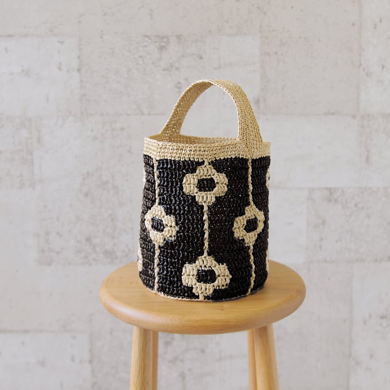 ハマナカ レザー底タイプシリーズ モザイク編みのワンハンドルバッグ