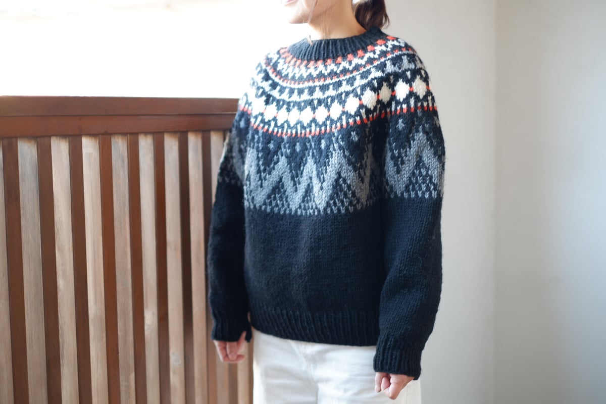 DARUMA ジグザグヨーク模様のプルオーバーキット（糸＋書籍） | ニット