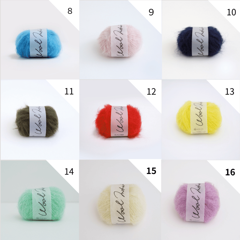 LANKALIMON」掲載モヘヤカーディガンキット（糸とレシピ掲載書籍