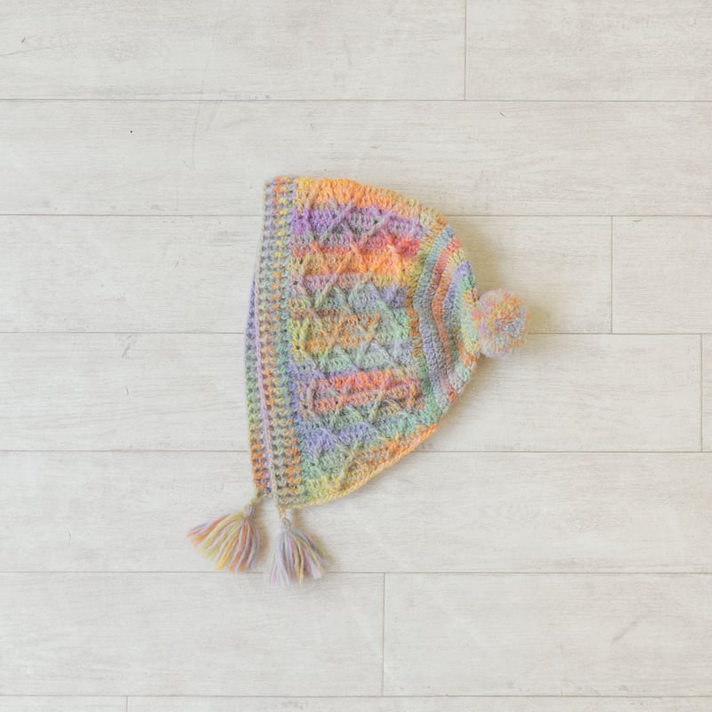 【さき】ボンネット ニット帽 ハンドメイド 編み物 バイヤー厳選用品 to How beginners] For 編み物 ハンドメイド ニット