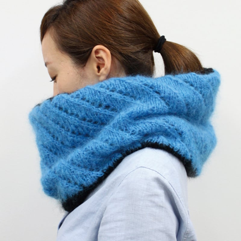 野口智子のウールモヘヤで編むリバーシブルスヌードキット（オリジナル