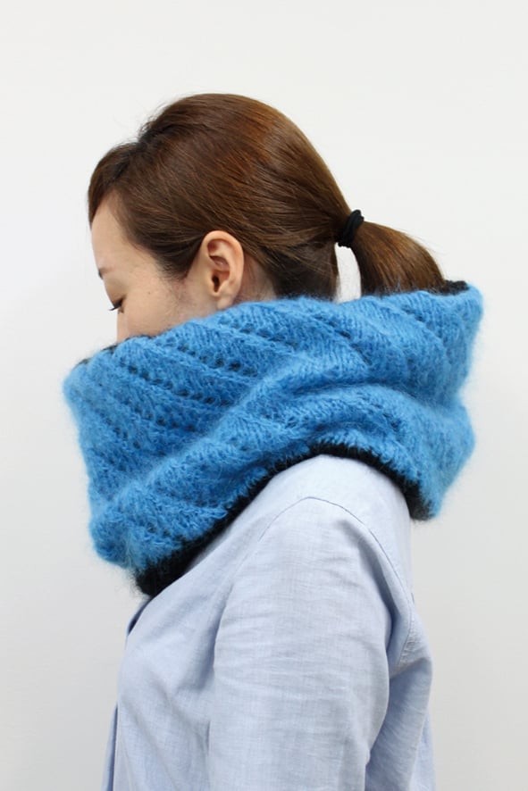 野口智子のウールモヘヤで編むリバーシブルスヌードキット（オリジナル