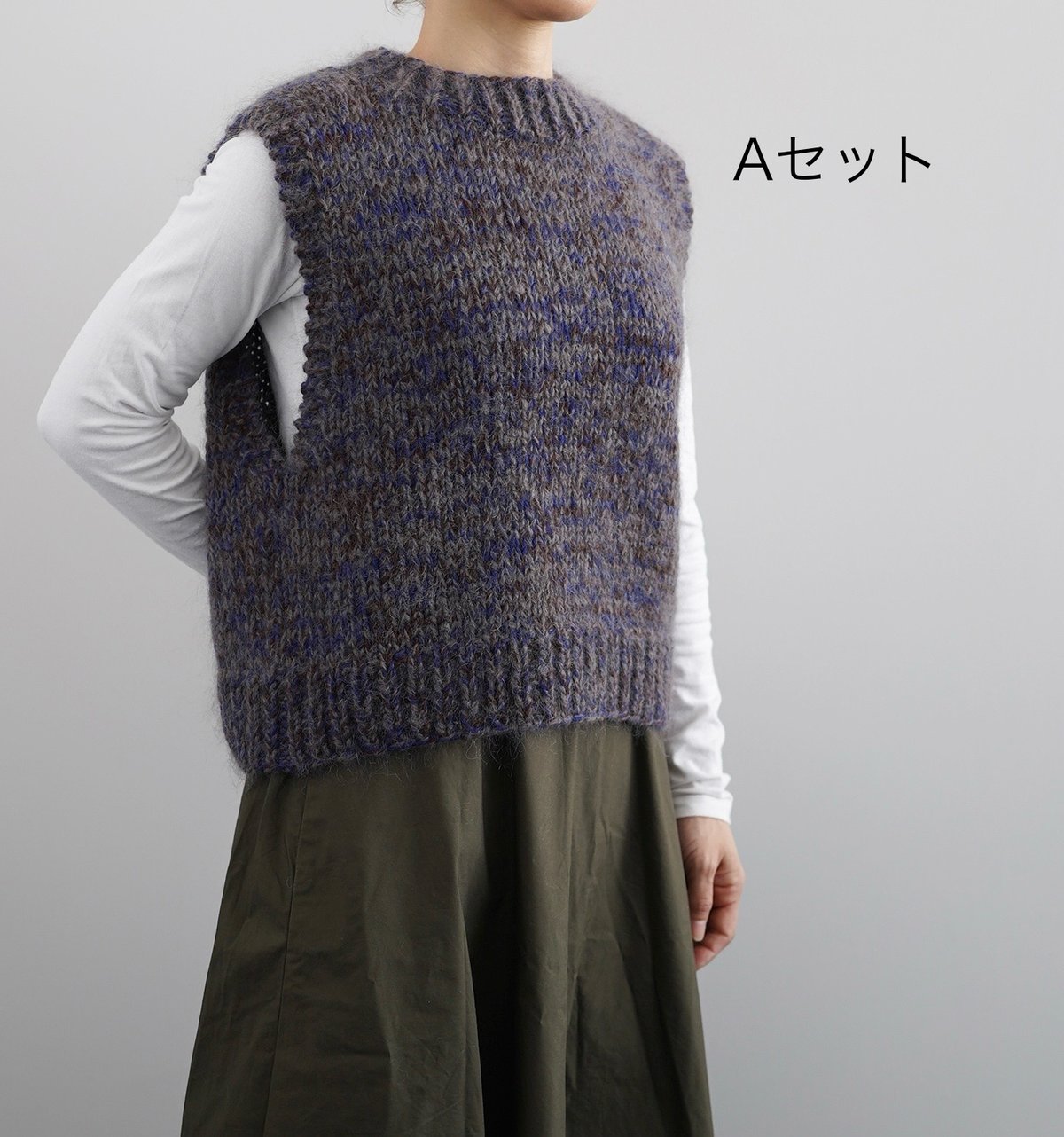 DARUMA 定番人気キット「引き揃えざっくりショート丈ベスト」セット