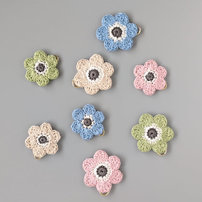 ぷっくりお花のファスナーチャーム♡ハンドメイド　5 ぷっくりお花のファスナーチャーム♡ハンドメイド 5 ぷっくり