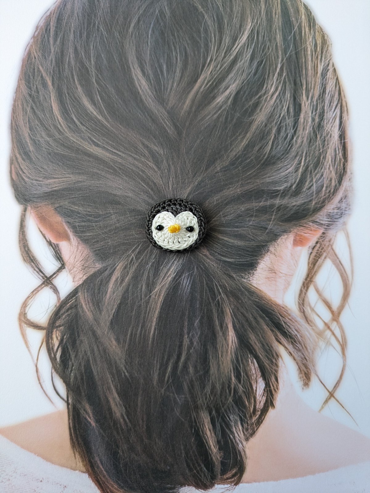 ペンギン ベビーヘアクリップ ヘアピン ヘアゴム ヘアアクセサリー ペンギンのベビーヘアクリップ | yukotto's STORE